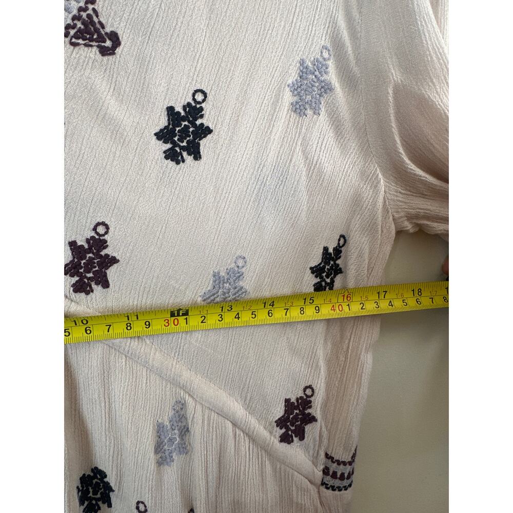 Free People Stargazer embroidered peasant mini dress L c2 - Picture 3 of 5